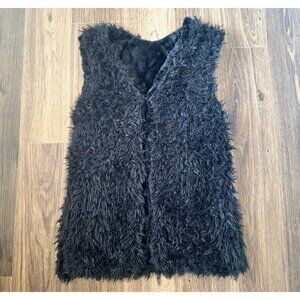 💙 70's Style Hooks Closure Vest Fluffy Cozy Warm Size S/M Winter Fall Outdoors
